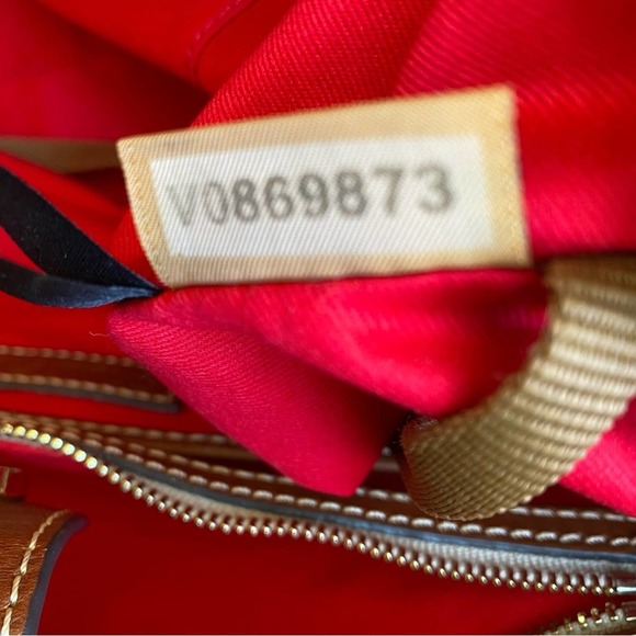 Dooney Bourke Exotic Leather Zippered Bag in Chocolate Brown - Picture 11 of 16